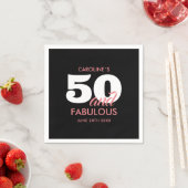 Serviette En Papier 50e anniversaire 50 et fabuleux (En situation)