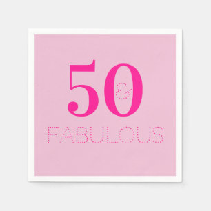 Serviette En Papier 50e anniversaire 50 Fabuleux fête d'anniversaire H