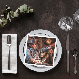 Serviette En Papier 50e anniversaire 50 photo personnalisée cinquante