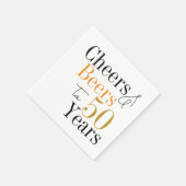 Serviette En Papier 50e Anniversaire Bières et encouragements Mini Fêt (Coin)