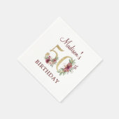 Serviette En Papier 50e Anniversaire Bourgogne Or personnalisé (Coin)