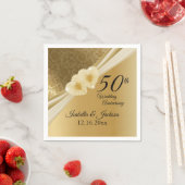Serviette En Papier 50e anniversaire de l'Mariage d'or (En situation)