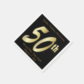 Serviette En Papier 50e anniversaire de Mariage d'or (Coin)
