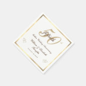 Serviette En Papier 50e anniversaire de Mariage d'or Napkin (Coin)