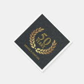Serviette En Papier 50e anniversaire de Mariage d'or personnalisable (Coin)