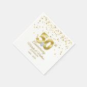 Serviette En Papier 50e anniversaire de Mariage d'or personnalisé (Coin)