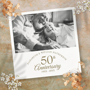 Serviette En Papier 50e anniversaire de Mariage d'or Photo