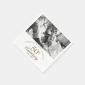 Serviette En Papier 50e anniversaire de Mariage d'or Photo (Coin)