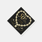Serviette En Papier 50e anniversaire de Mariage d'or | Texte do-it-you (Coin)