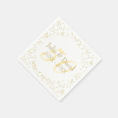 Serviette En Papier 50e anniversaire de Mariage Gold Dust Confetti (Coin)