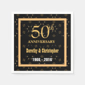 Serviette En Papier 50e anniversaire de Mariage personnalisable V02 (Devant)