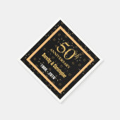 Serviette En Papier 50e anniversaire de Mariage personnalisable V02 (Coin)