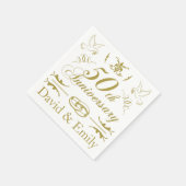 Serviette En Papier 50e anniversaire de Mariage personnalisé (Coin)