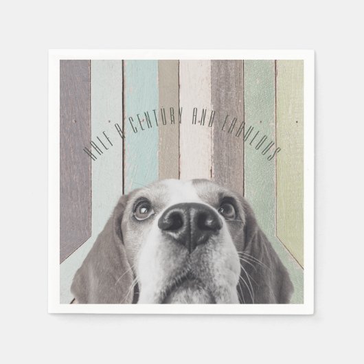 Serviette En Papier 50e anniversaire demi-siècle et fabuleux (Devant)