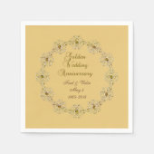 Serviette En Papier 50e anniversaire d'or (Devant)