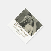 Serviette En Papier 50e anniversaire d'or Mariage photo serviettes (Coin)