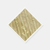 Serviette En Papier 50e Anniversaire d'or Papier serviettes (Coin)
