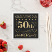 Serviette En Papier 50e anniversaire du Mariage (En situation)