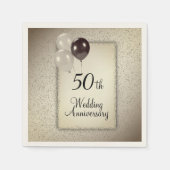 Serviette En Papier 50e anniversaire du Mariage (Devant)