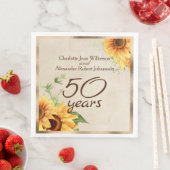 Serviette En Papier 50e anniversaire du Mariage (En situation)