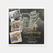 Serviette En Papier 50e anniversaire du Mariage 4 photo Collage (Devant)