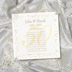 Serviette En Papier 50e anniversaire du Mariage Faits amusants