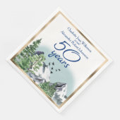 Serviette En Papier 50e anniversaire du Mariage Paysage des Rocheuses (Coin)