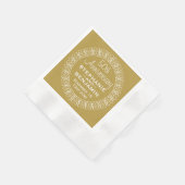Serviette En Papier 50e anniversaire du Mariage Personnalisé (Coin)
