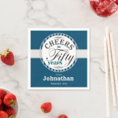 Serviette En Papier 50e anniversaire encourage à cinquante ans (En situation)