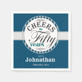 Serviette En Papier 50e anniversaire encourage à cinquante ans (Devant)