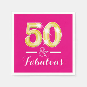 Serviette En Papier 50e anniversaire et femmes fabuleuses