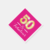 Serviette En Papier 50e anniversaire et femmes fabuleuses (Coin)