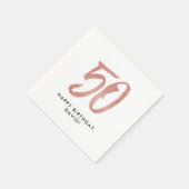 Serviette En Papier 50e anniversaire fausse parties scintillant d'or r (Coin)