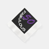 Serviette En Papier 50e anniversaire fête de Parties scintillant viole (Coin)