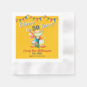 Serviette En Papier 50e anniversaire Fiesta mexicaine encourage à 50 a