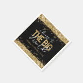 Serviette En Papier 50e anniversaire Gold et Noir Big Napkins cinq-Oh (Coin)