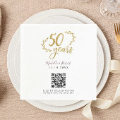 Serviette En Papier 50e Anniversaire Gold Share Photos code QR