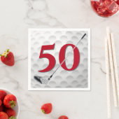 Serviette En Papier 50e anniversaire Golf Club Napkins (En situation)