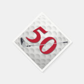 Serviette En Papier 50e anniversaire Golf Club Napkins (Coin)