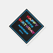Serviette En Papier 50e anniversaire Joyeux anniversaire Personnalisé  (Coin)