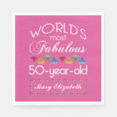 Serviette En Papier 50e anniversaire Les plus fabuleuses Gems frambois (Devant)