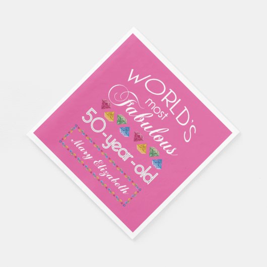 Serviette En Papier 50e anniversaire Les plus fabuleuses Gems frambois (Coin)