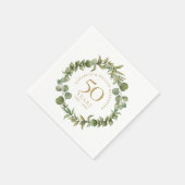 Serviette En Papier 50e Anniversaire Mariage d'or Garland (Coin)