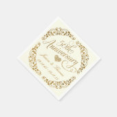 Serviette En Papier 50e Anniversaire Mariage d'or Papier serviettes (Coin)
