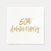 Serviette En Papier 50e anniversaire Mariage d'or serviettes (Devant)