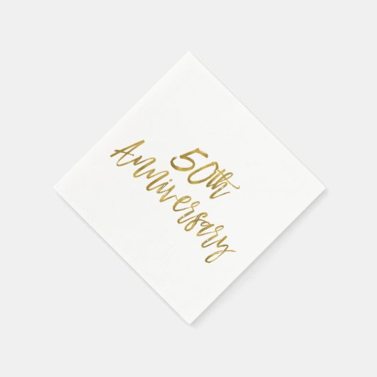 Serviette En Papier 50e anniversaire Mariage d'or serviettes (Coin)