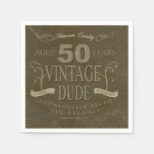Serviette En Papier 50e anniversaire Mens serviettes (Devant)