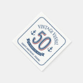 Serviette En Papier 50e anniversaire nautique (Coin)