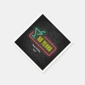 Serviette En Papier 50e anniversaire Neon Connexion mur en brique (Coin)