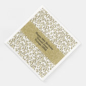 Serviette En Papier 50e anniversaire Numéro d'âge Motif or/blanc (Coin)